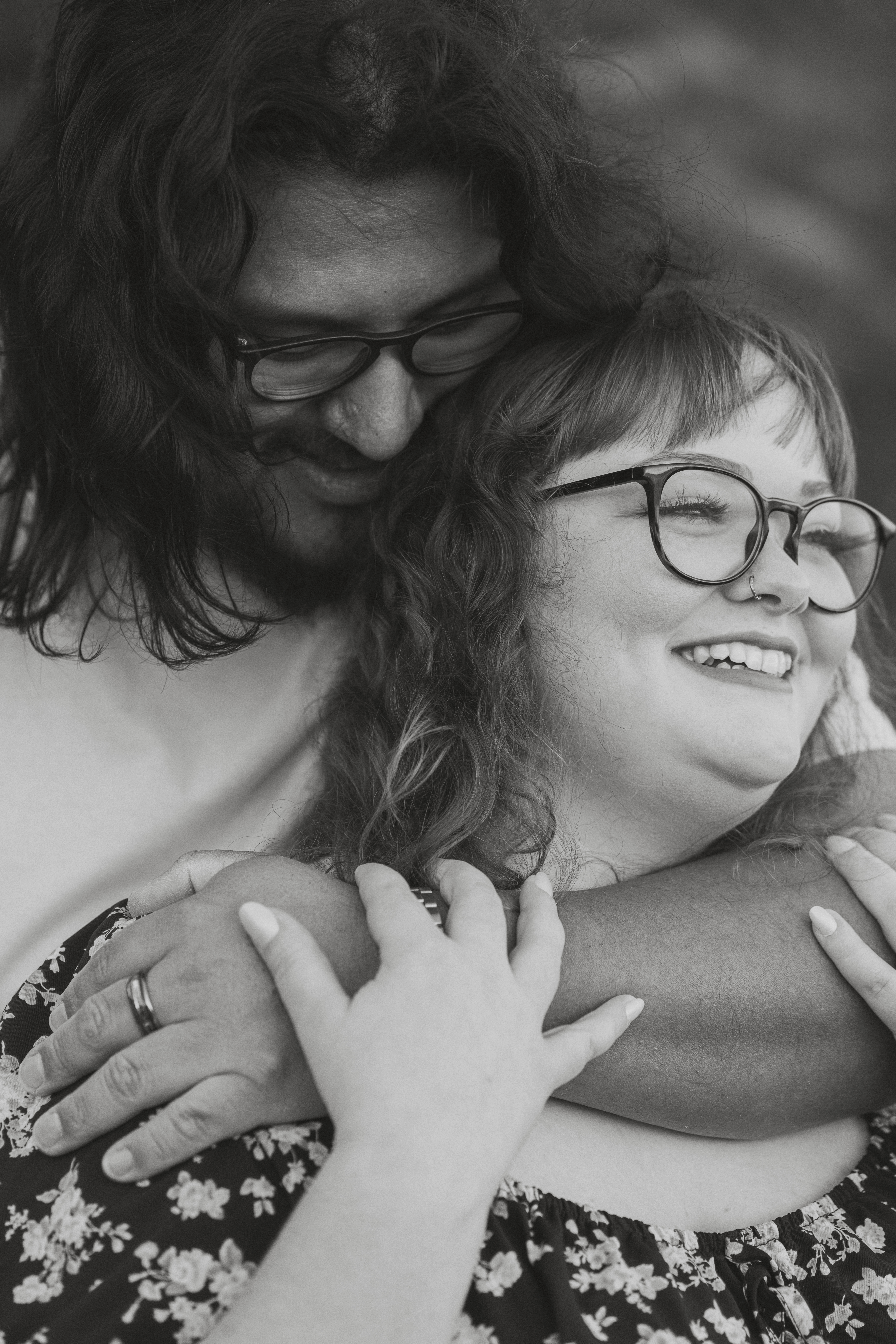 Couple during their golden hour engagement session at Kye bay in Comox by latitude 49 photography