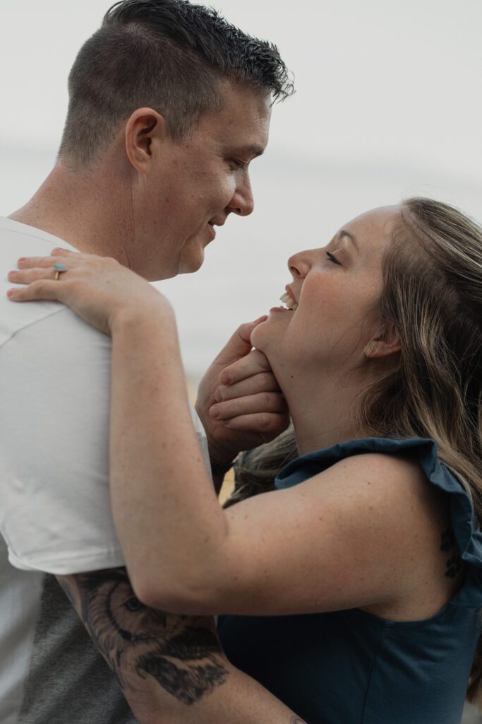 Family and Engagement session at the beach in Kye bay in preparation for their destination wedding in Mexico by Latitude 49 Photography