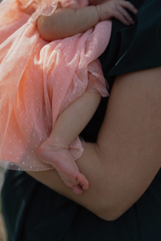 capturing the little details during a new mom's motherhood session