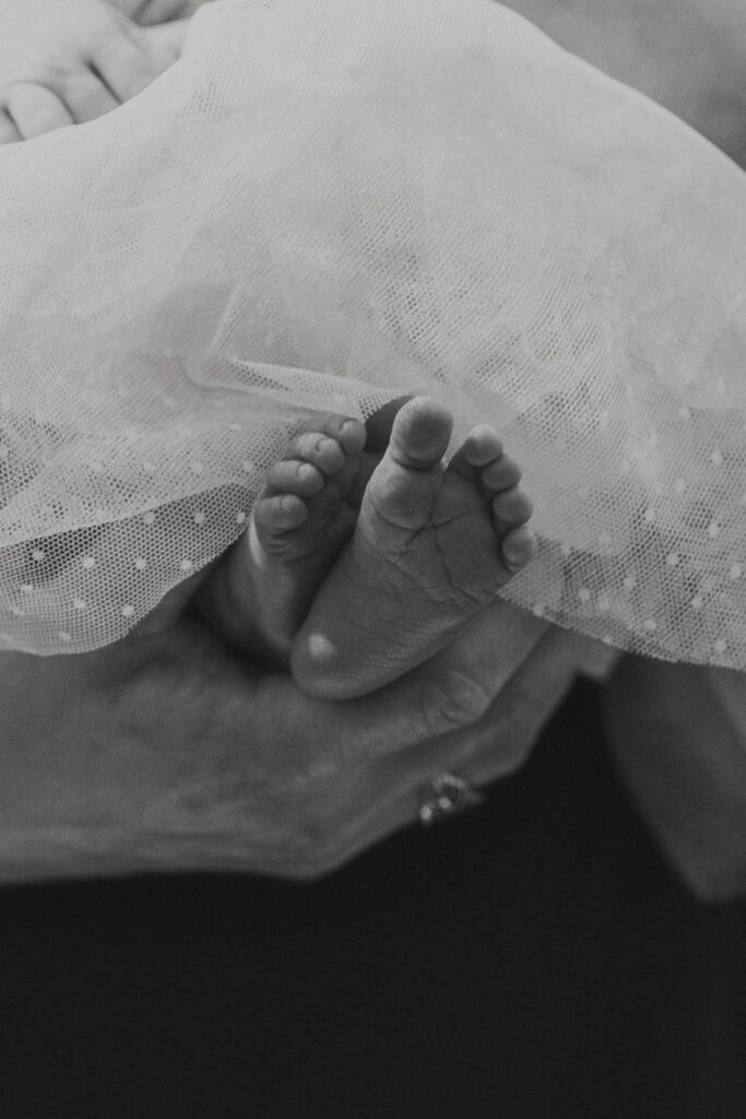 capturing the little details during a new mom's motherhood session