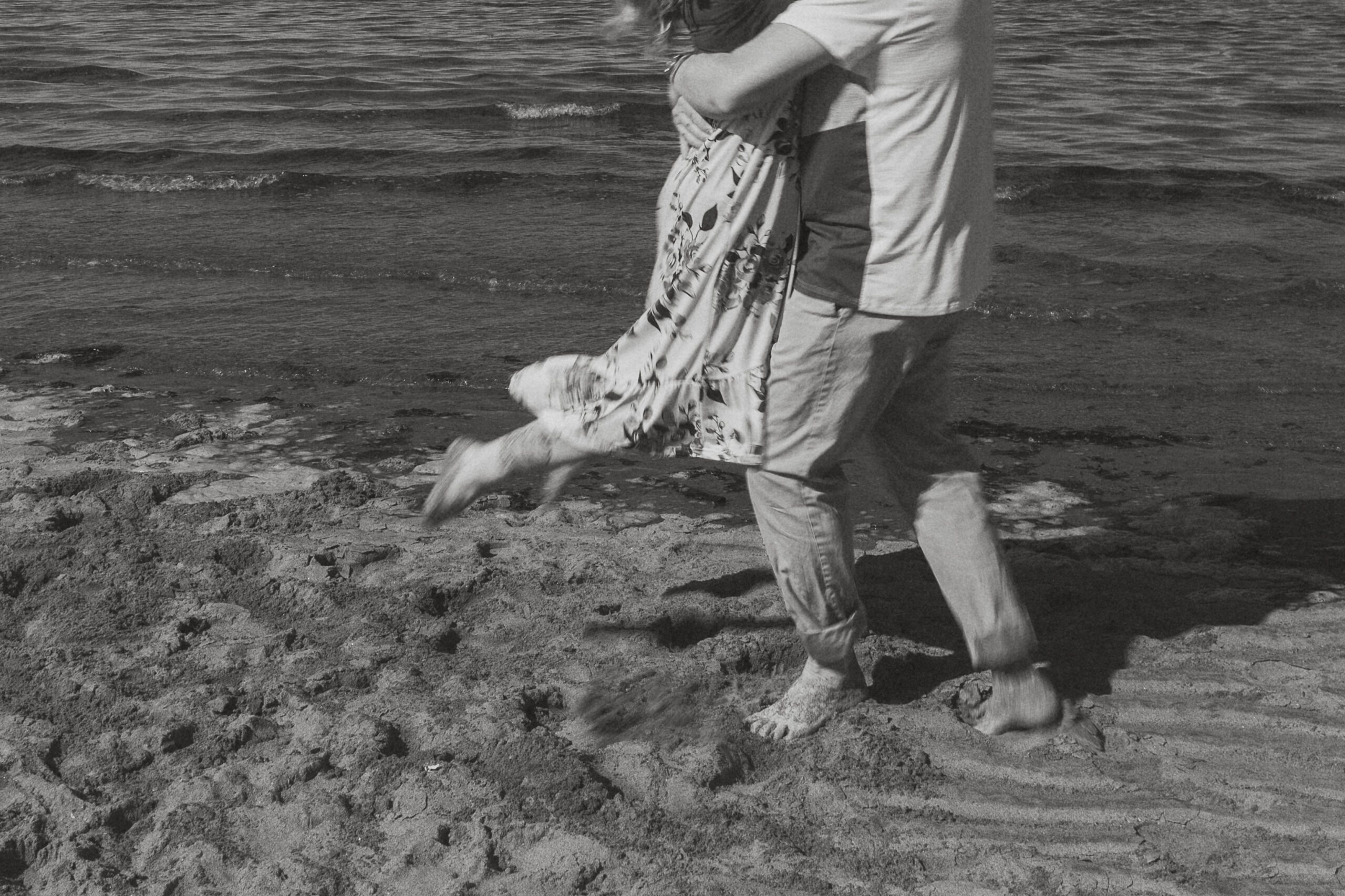 Family and Engagement session at the beach in Kye bay in preparation for their destination wedding in Mexico by Latitude 49 Photography
