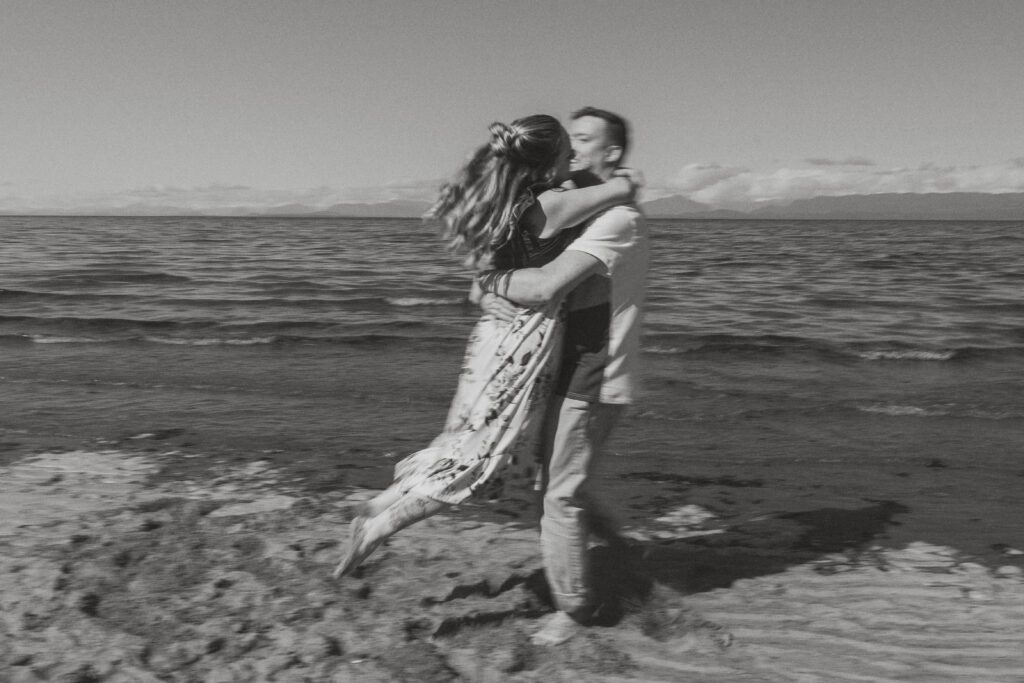 Family and Engagement session at the beach in Kye bay in preparation for their destination wedding in Mexico by Latitude 49 Photography