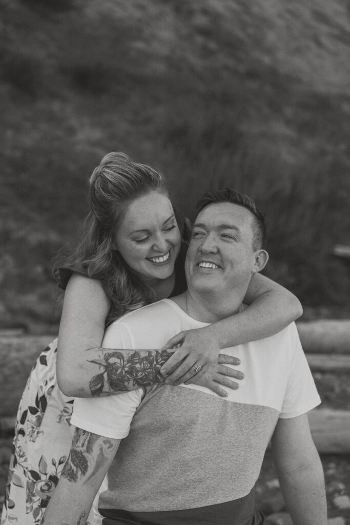 Family and Engagement session at the beach in Kye bay in preparation for their destination wedding in Mexico by Latitude 49 Photography