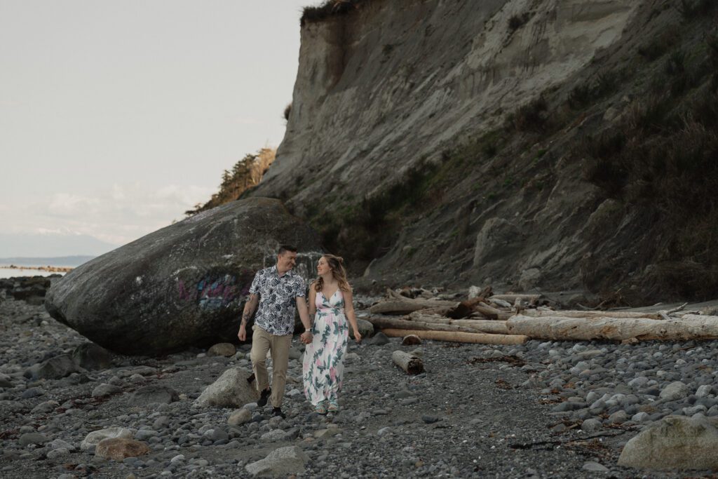 Family and Engagement session at the beach in Kye bay in preparation for their destination wedding in Mexico by Latitude 49 Photography