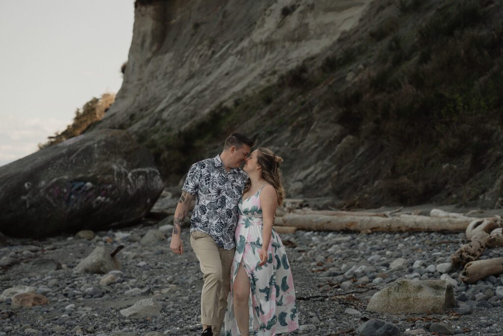 Family and Engagement session at the beach in Kye bay in preparation for their destination wedding in Mexico by Latitude 49 Photography