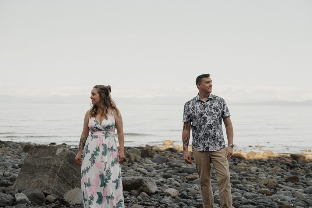 Family and Engagement session at the beach in Kye bay in preparation for their destination wedding in Mexico by Latitude 49 Photography