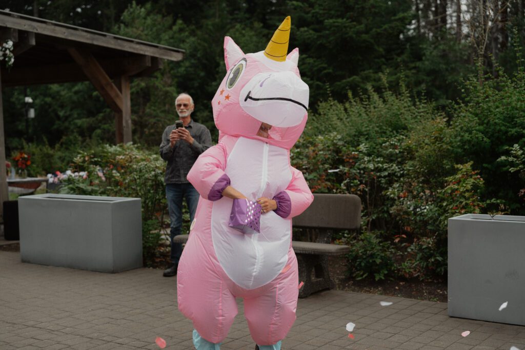 wedding party photos during a palliative bride's wedding at Comox Valley Hospital by Latitude 49 Photography