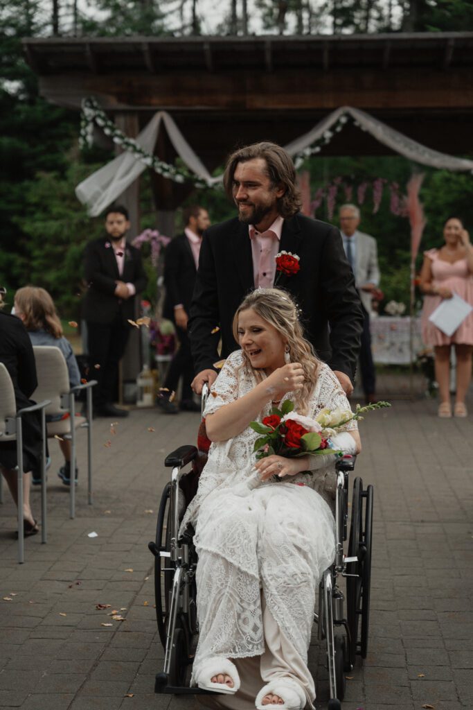 wedding couple photos during a palliative bride's wedding at Comox Valley Hospital by Latitude 49 Photography