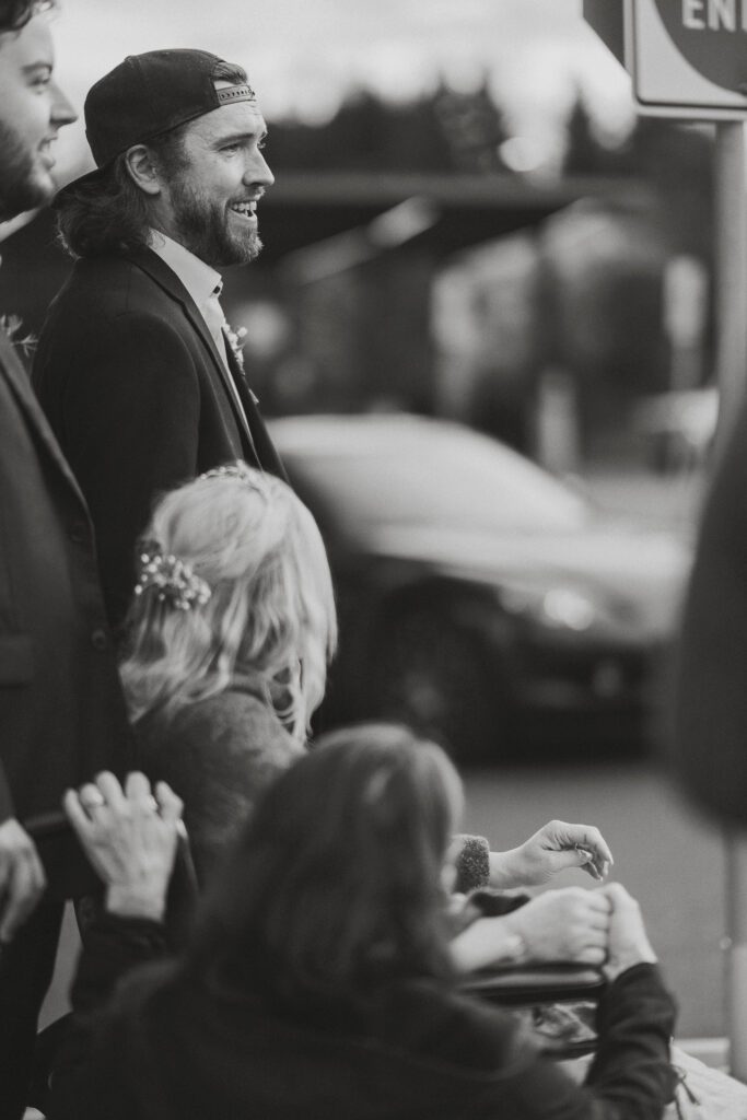 wedding couple photos during a palliative bride's wedding at Comox Valley Hospital by Latitude 49 Photography