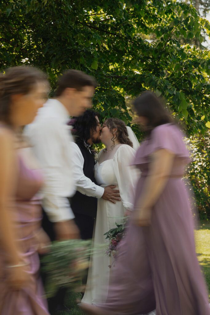 wedding portraits during a back yard wedding in Merville by latitude 49 photography