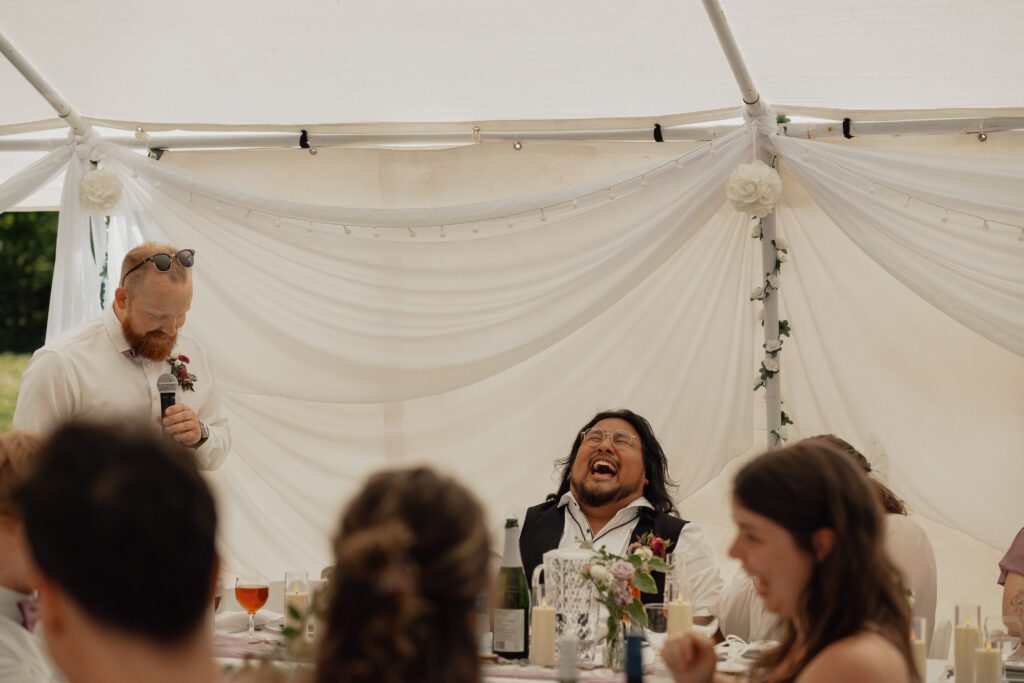 wedding photos during a back yard wedding in Merville by latitude 49 photography