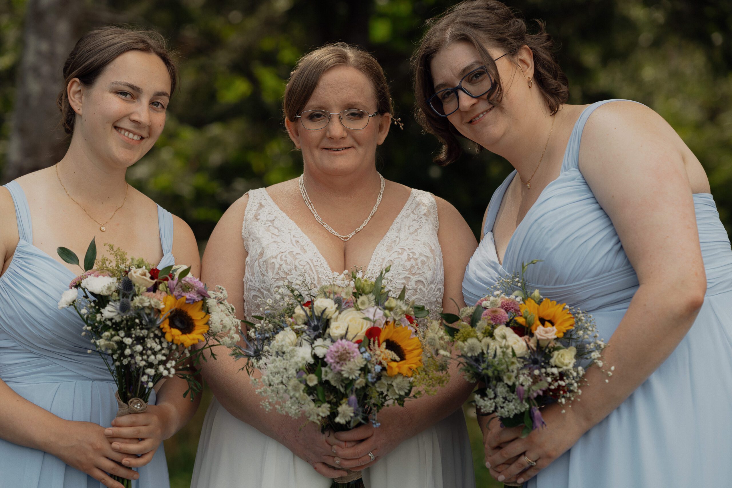 Wedding party portraits at Two Eagles Lodge in union bay by Latitude 49 Photography