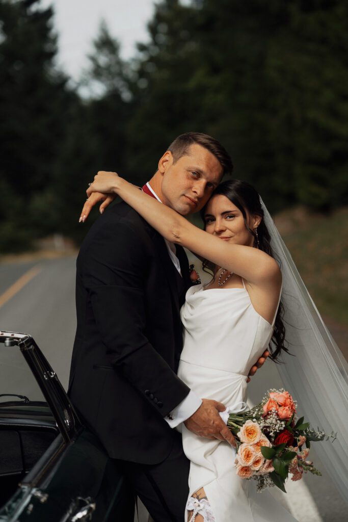 Editorial wedding portraits near Caleb Pike Heritage Park in Victoria by Latitude 49 Photography