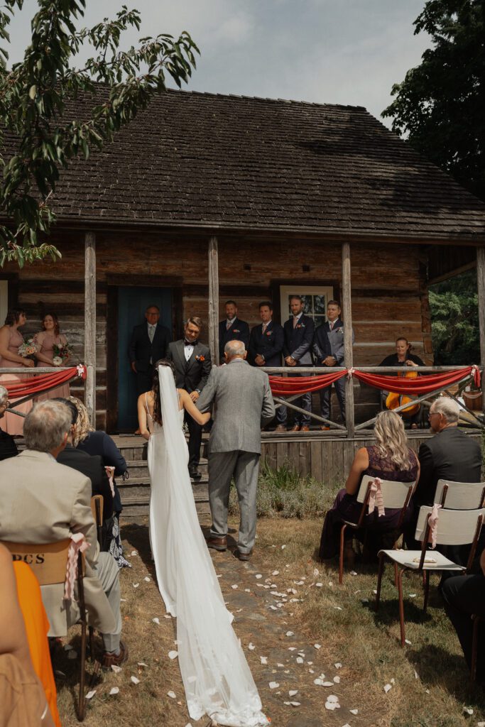 Wedding Ceremony at Caleb Pike Heritage Park in Victoria by Latitude 49 Photography