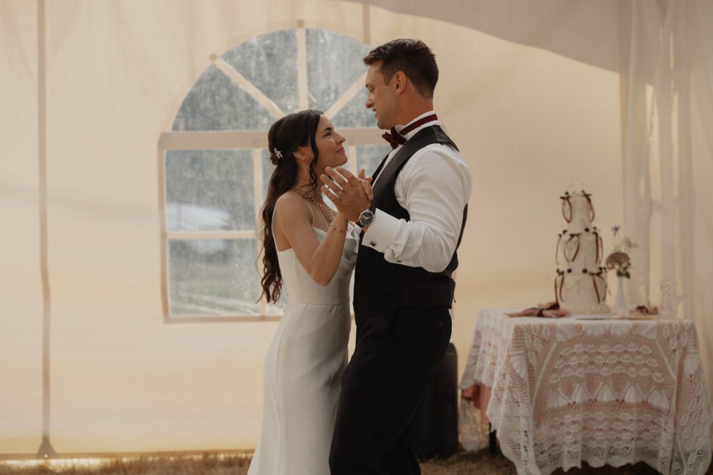 First dance portraits Caleb Pike Heritage Park in Victoria by Latitude 49 Photography