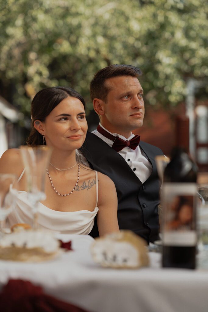 Emotional speeches at wedding at Caleb Pike Heritage Park in Victoria by Latitude 49 Photography