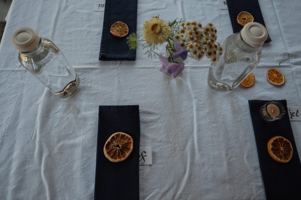 wedding day reception details at heritage acres in saanichton by latitude 49 photography