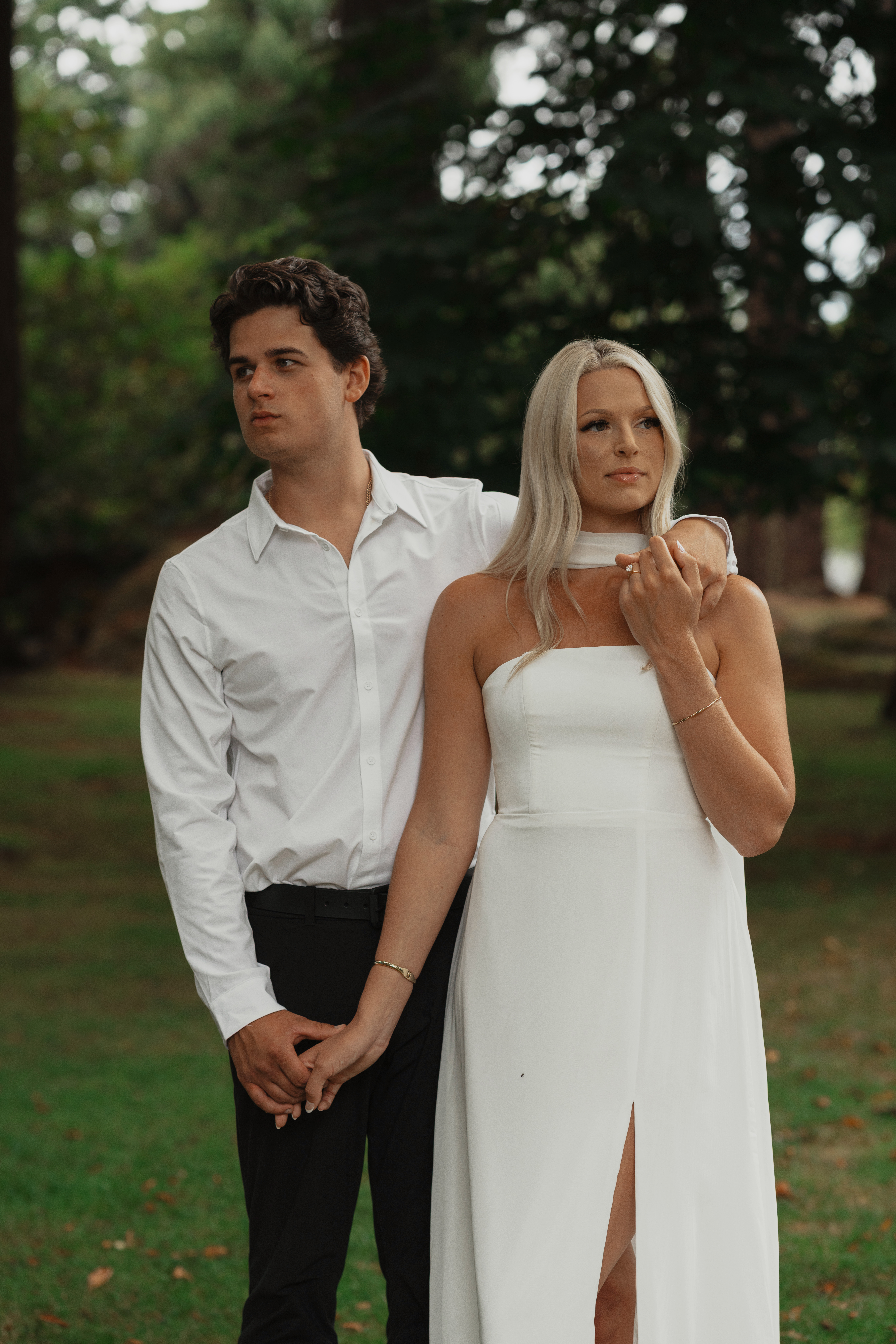 Couple during their engagement session in Victoria